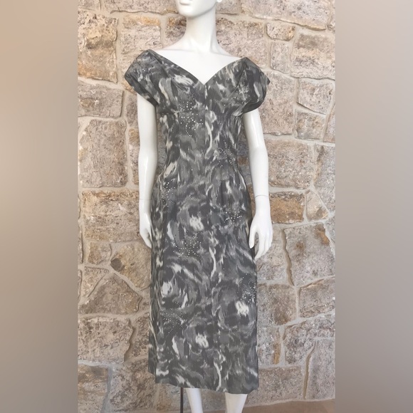 Beautiful Vintage 1950s Adele Simpson Embellished New Look Dress - Picture 9 of 16